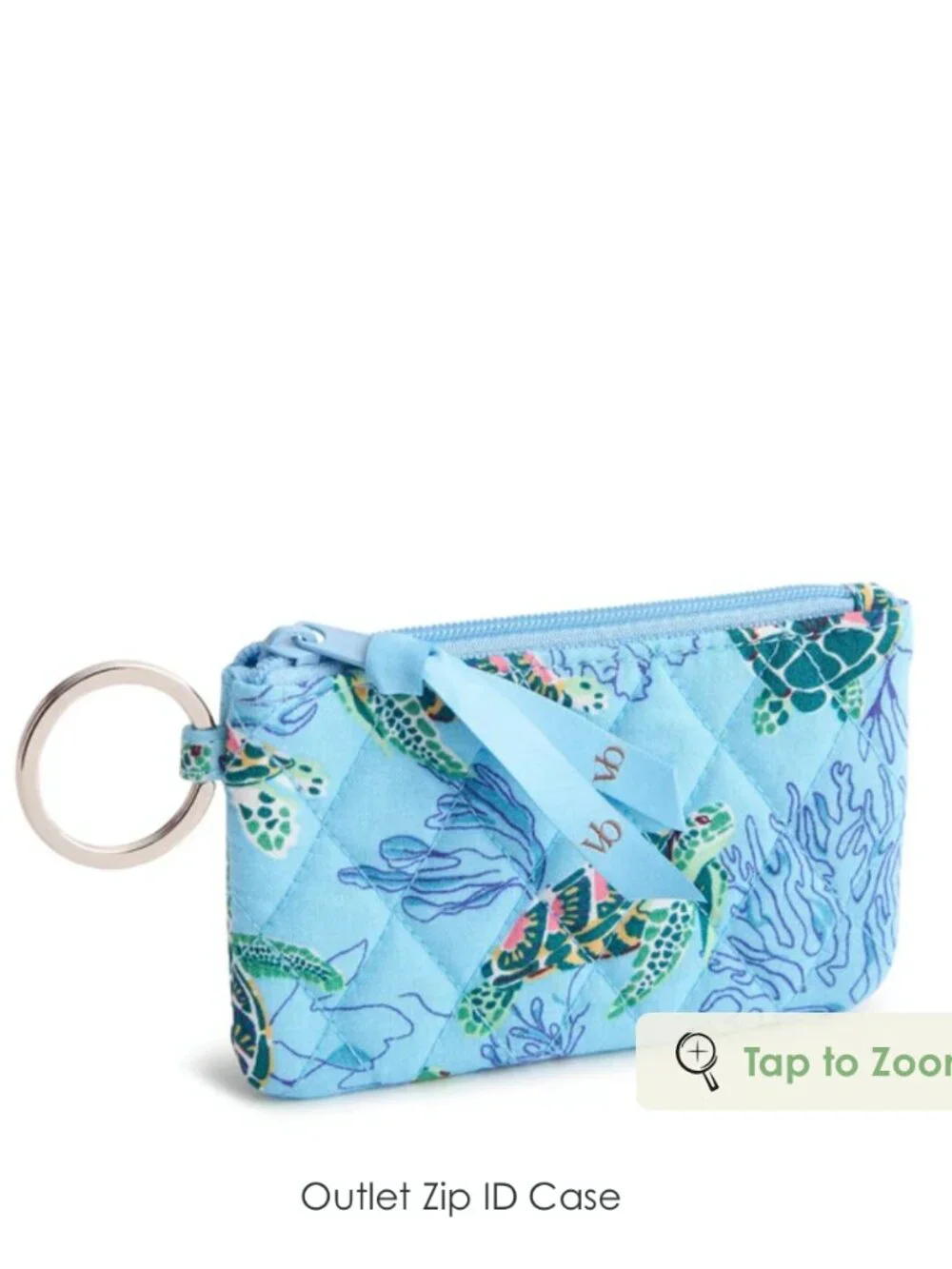 Vera Bradley Zip ID Case Sea Turtles and Coral NWT - Picture 1 of 5